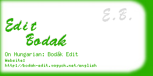 edit bodak business card